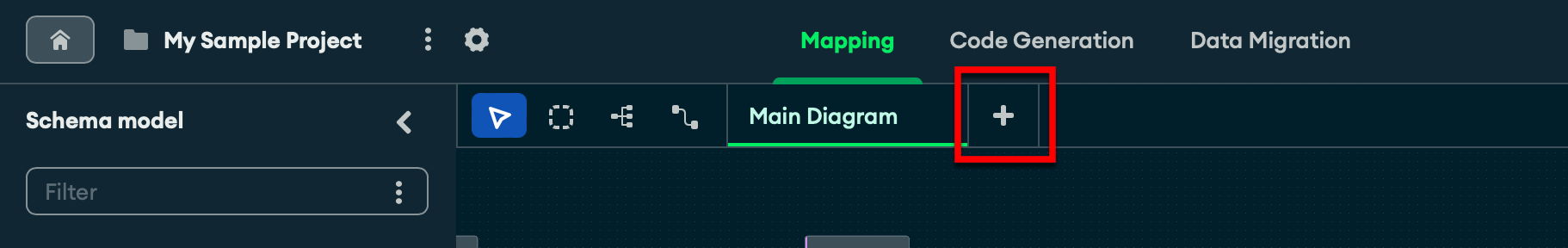 Create Diagram in Diagram View Pane